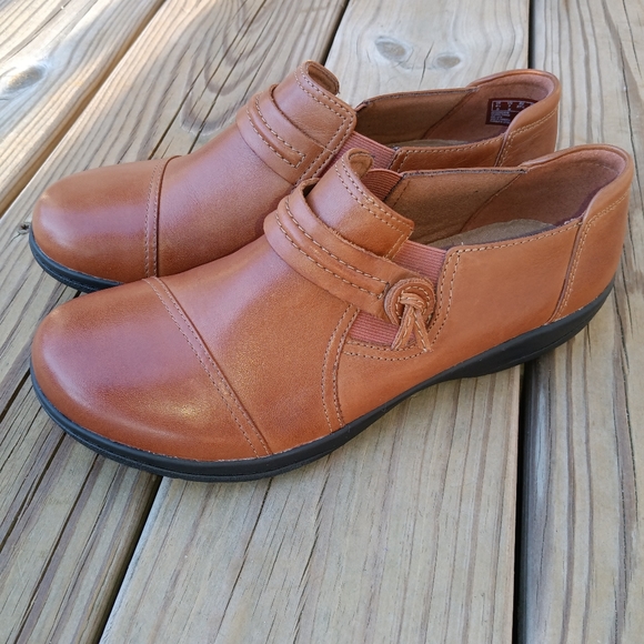Clarks | Cheyn Madi Loafers Camel Brown Leather Comfort Shoes Size 7M Womens - Picture 1 of 12